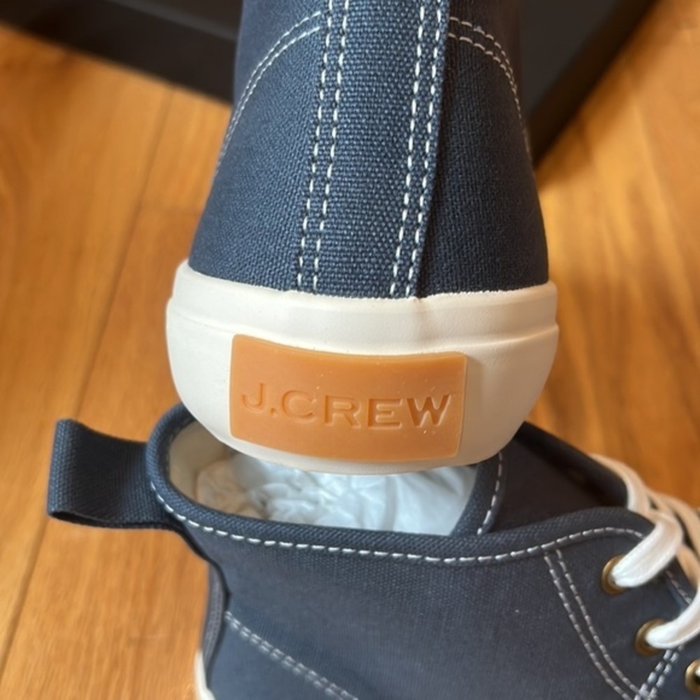 New in box- J. Crew Classic high top sneakers blue Sz 9 - Picture 7 of 9